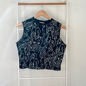 Dazey LA female figure crop tank